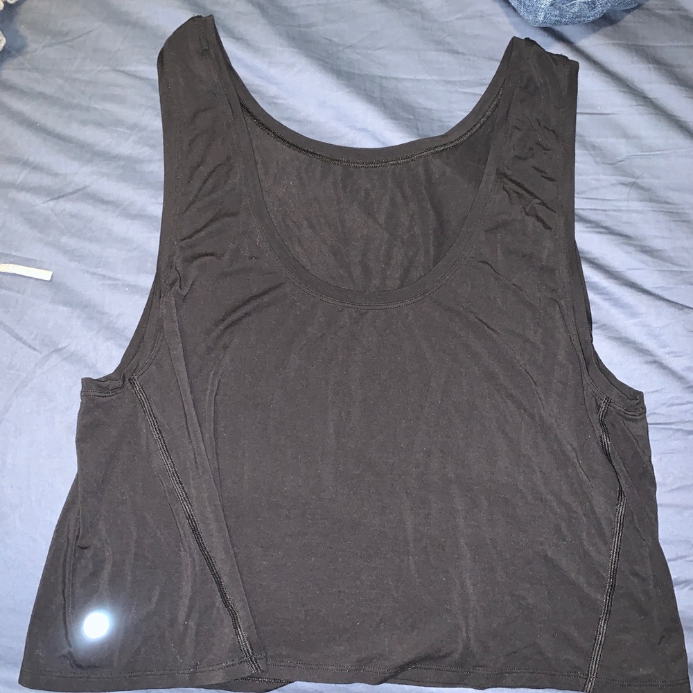 Lululemon soft black crop top size 10